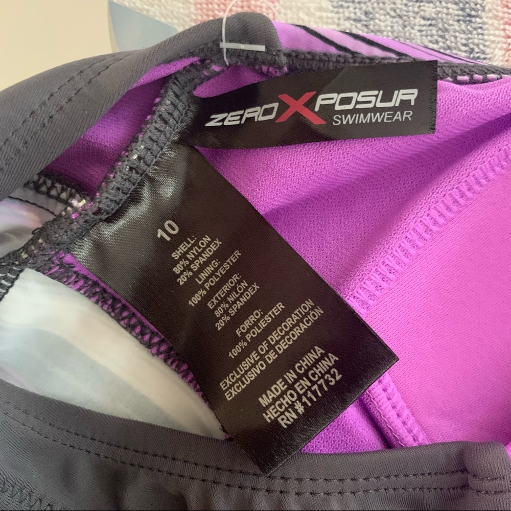 NWT ZeroXposur Short/Tankini Swim Set Size 10 - Picture 11 of 14